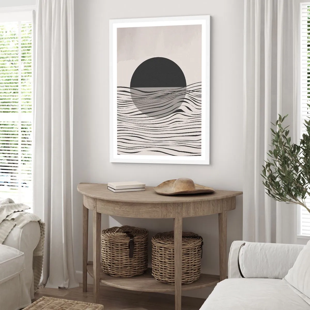 Poster in een witte lijst - Halve compositie - 30x40 cm