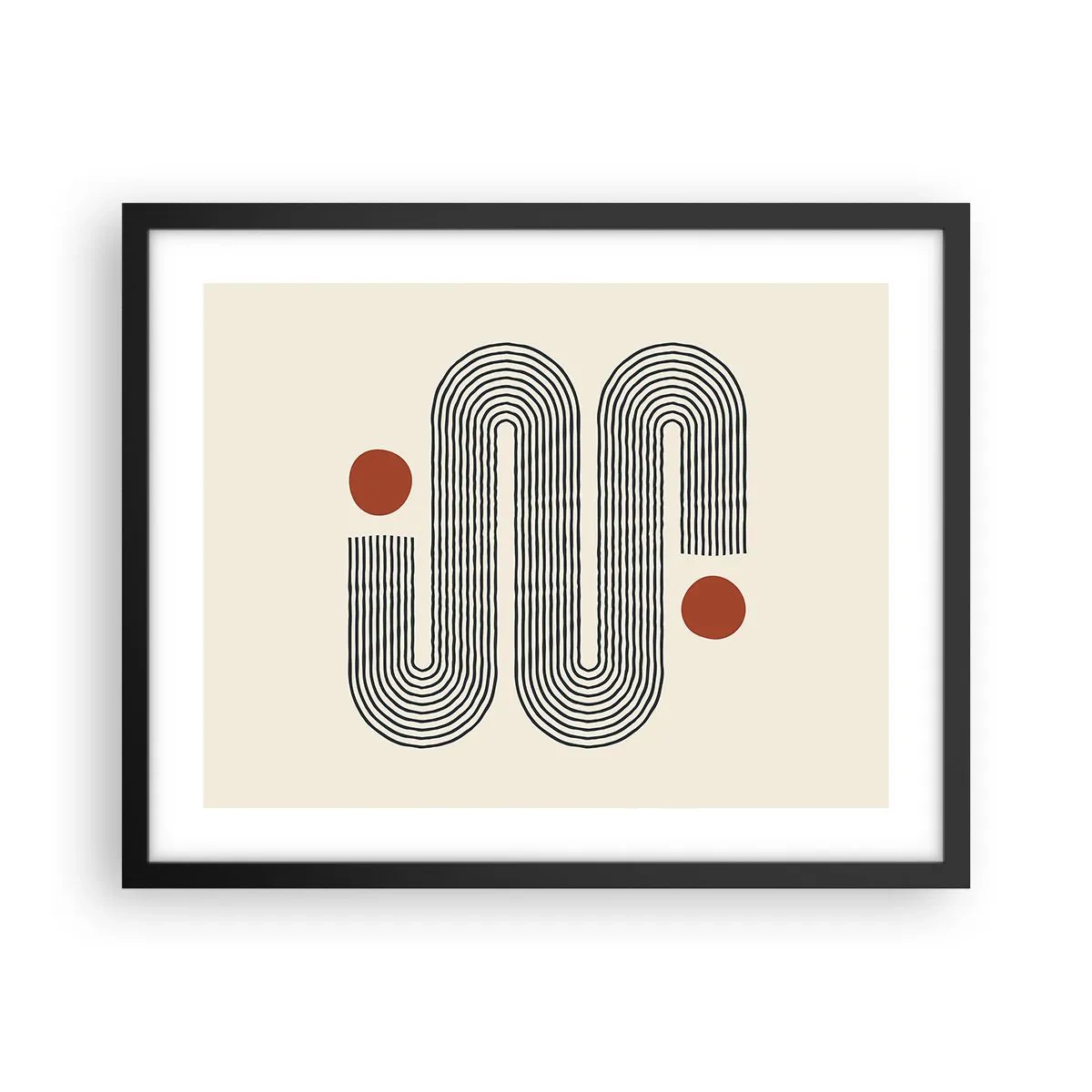 Poster in een zwarte lijst - Van het begin tot het eind - 50x40 cm