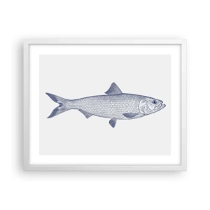 Poster in een witte lijst - Groeten uit de noordelijke zeeën - 50x40 cm