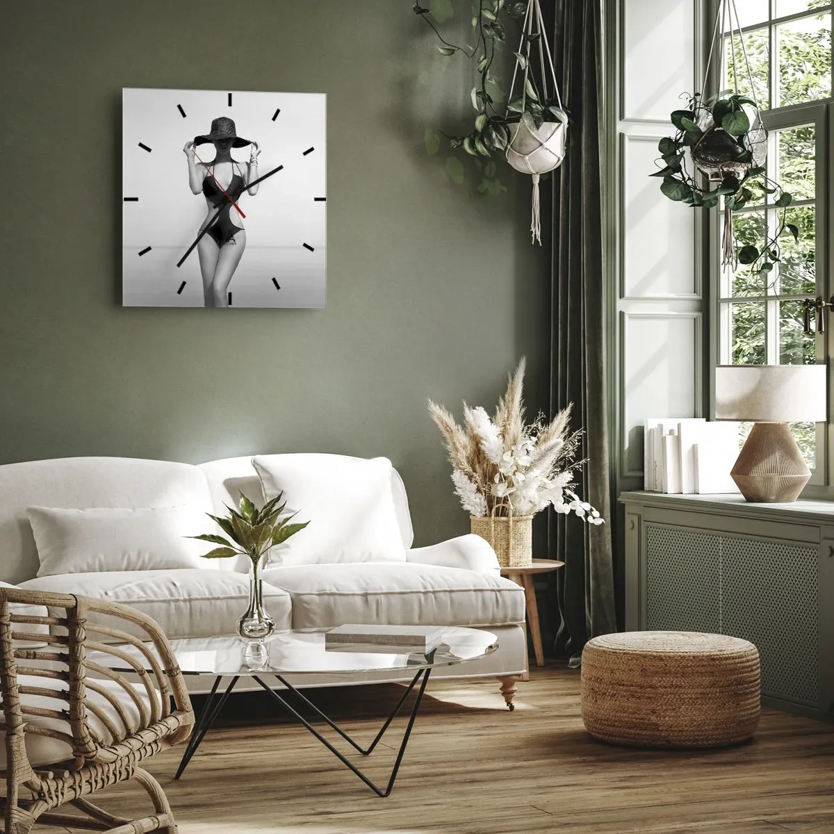 Wandklok - Klok - Mijn naam is: Elegantie - 40x40 cm