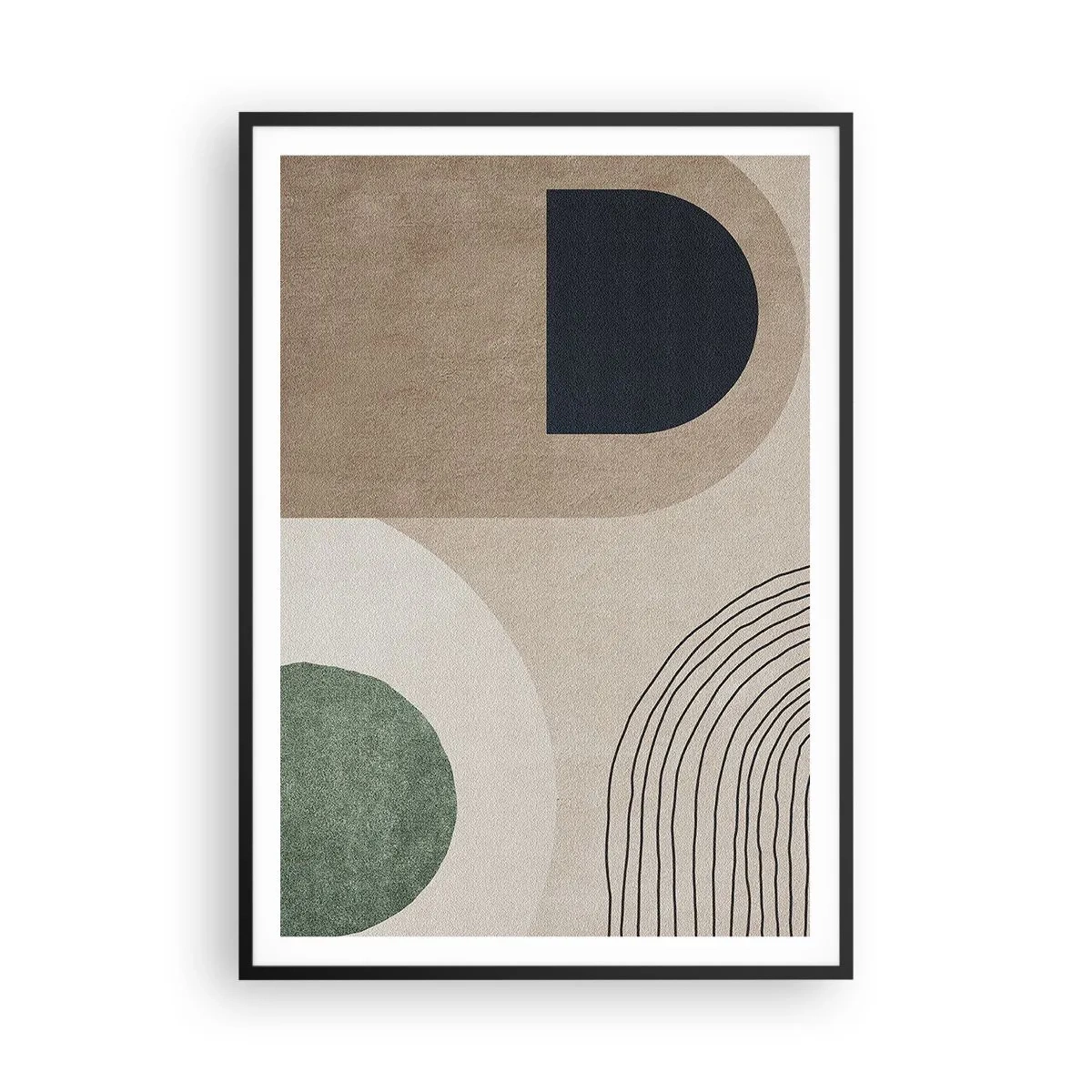 Poster in een zwarte lijst - De zachtheid van het ovaal - 70x100 cm