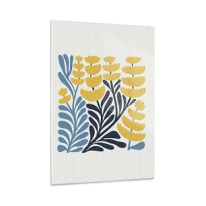 Schilderen op glas - Zonnig bloembed - 50x70 cm