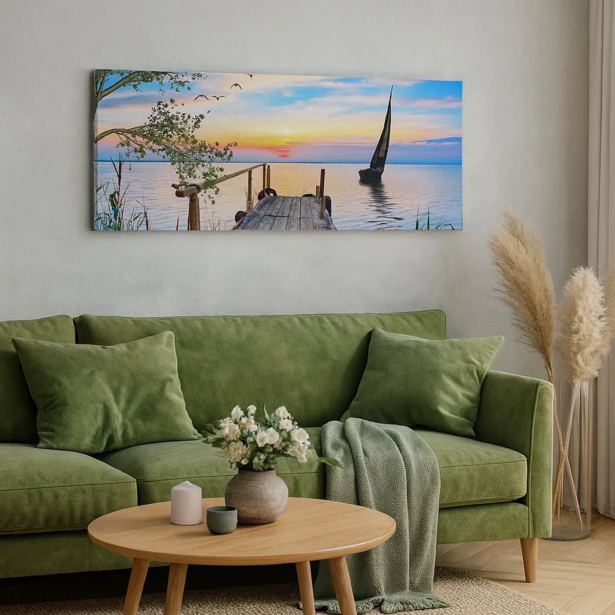Schilderen op canvas - Goedeavond - 100x40 cm