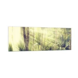 Schilderen op glas - In groene hitte - 90x30 cm