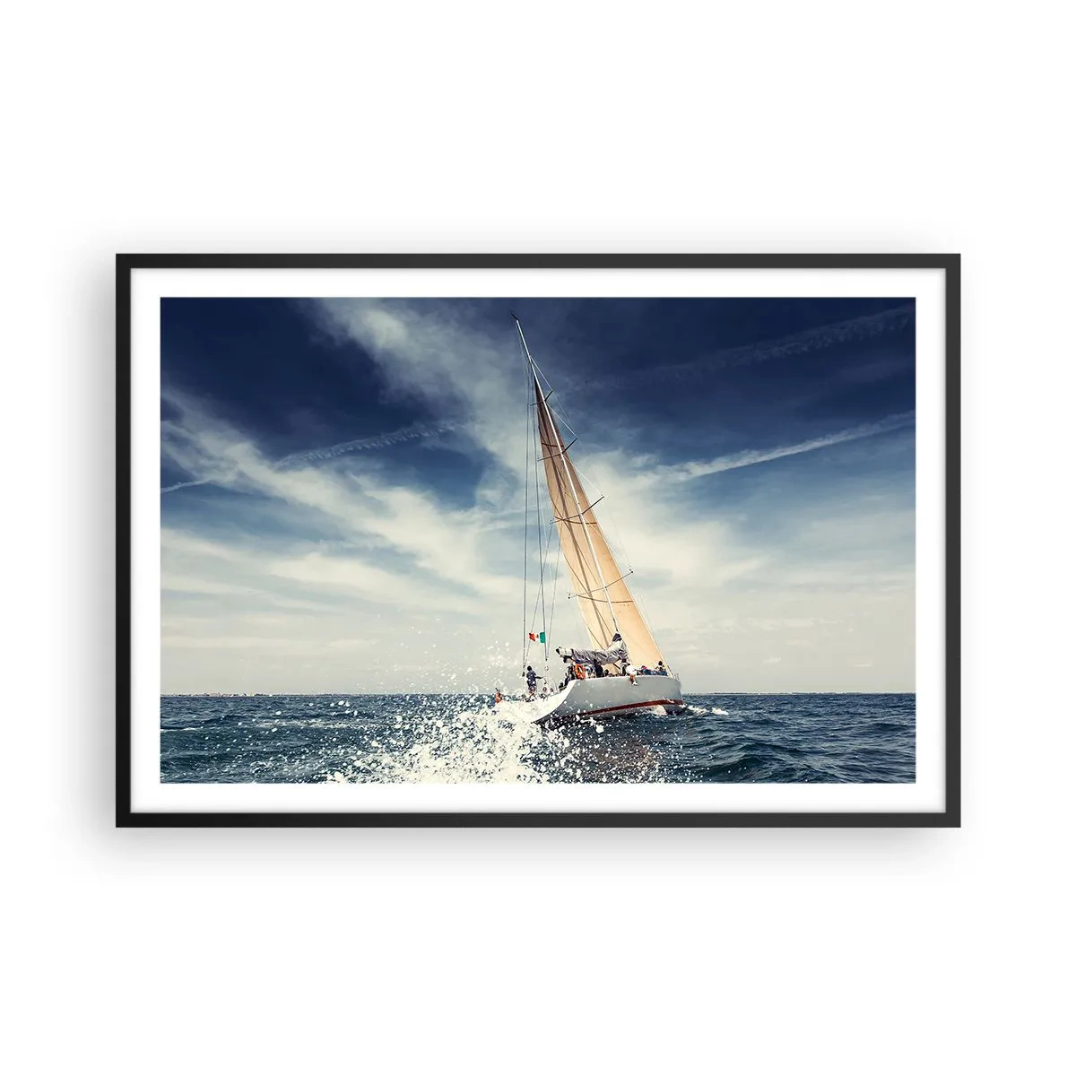 Poster in een zwarte lijst - Ze halen ons niet in! - 91x61 cm