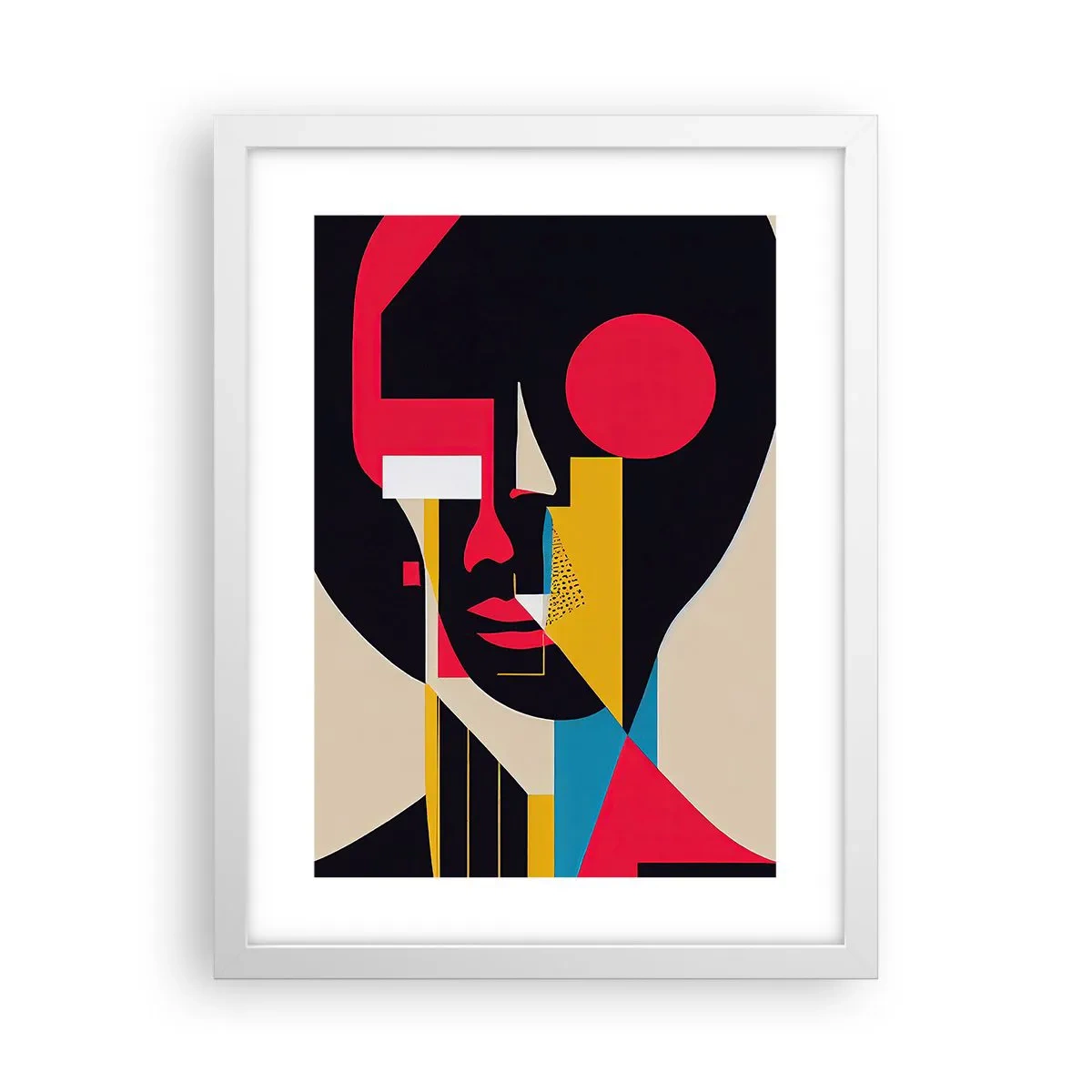 Poster in een witte lijst - Haar innerlijke wereld - 30x40 cm