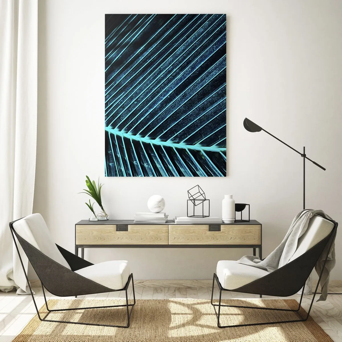 Schilderen op glas - Groene textuur - 80x120 cm