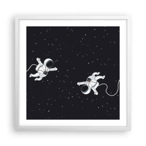 Poster in een witte lijst - Kosmische dans - 50x50 cm