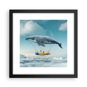 Poster in een zwarte lijst - Waarom niet? - 30x30 cm