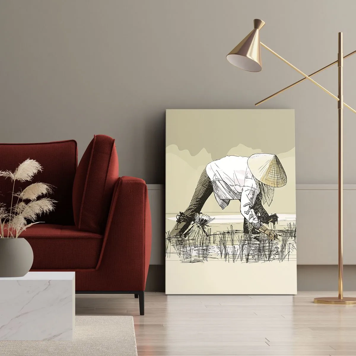 Schilderen op canvas - Succesvolle oogst - 80x120 cm