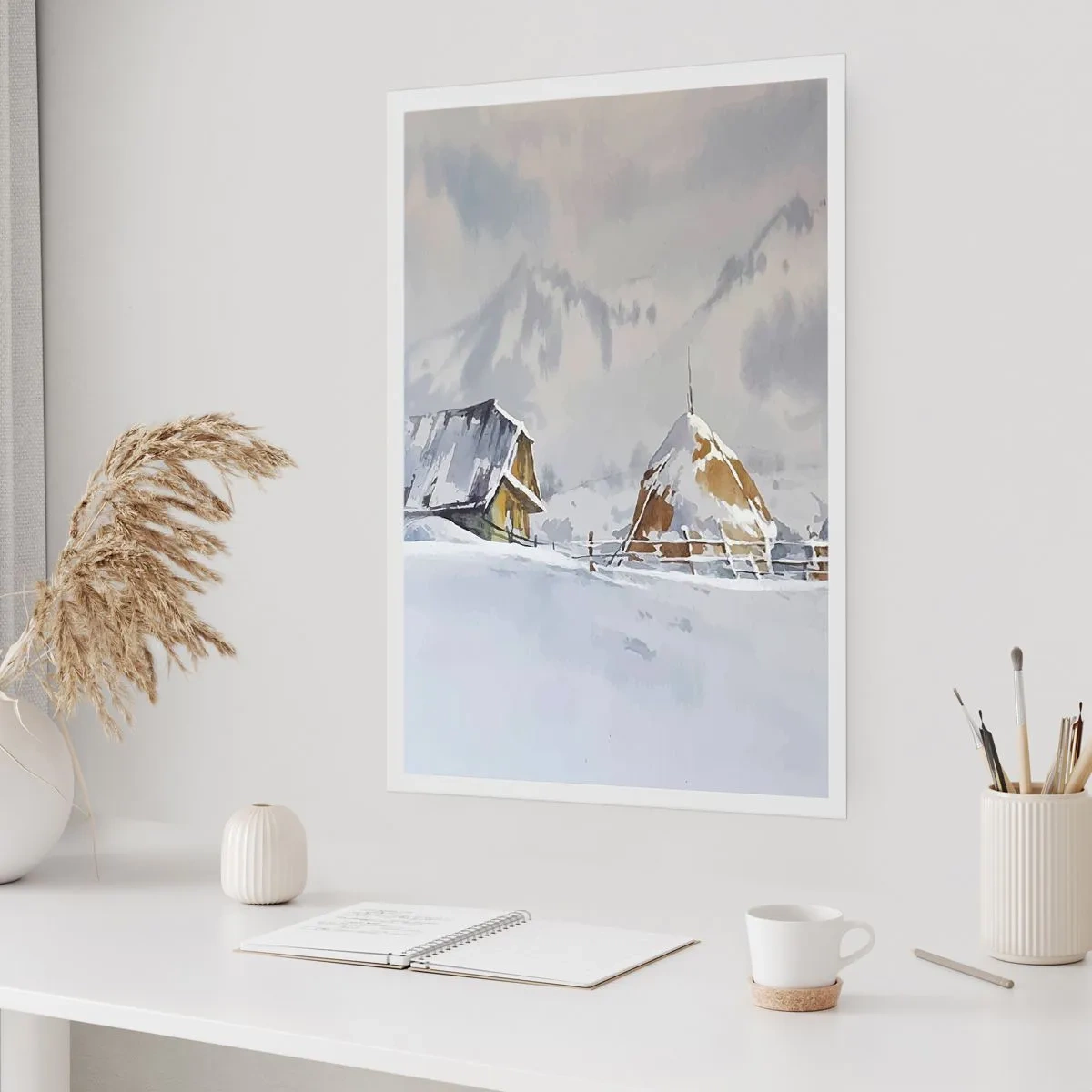 Poster - In een besneeuwde vallei - 61x91 cm