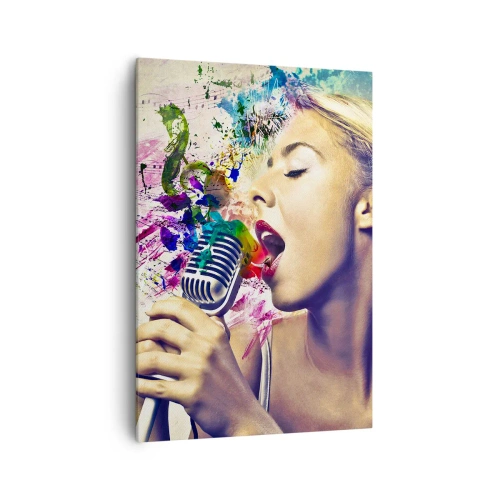 Schilderen op canvas - Schilder de wereld met je stem - 70x100 cm