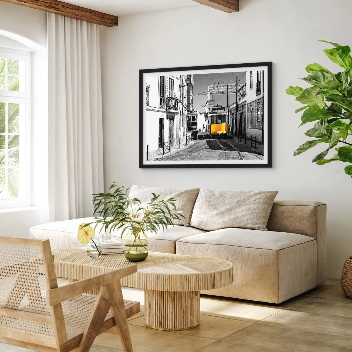 Poster in een zwarte lijst - De geest van Lissabon - 70x50 cm