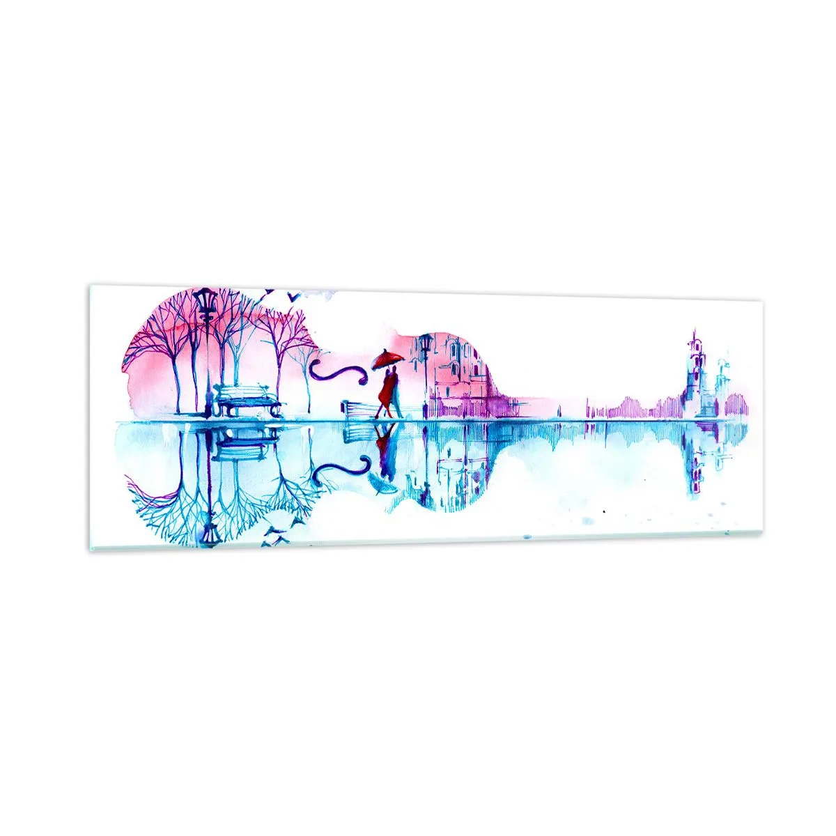 Schilderen op glas - Ik zal je wat regencantussen brengen - 90x30 cm