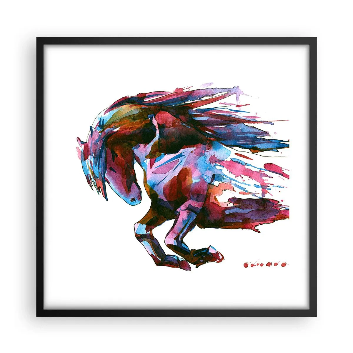 Poster in een zwarte lijst - In vervoering - 50x50 cm