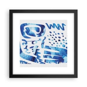 Poster in een zwarte lijst - Terug naar de wortels - 30x30 cm