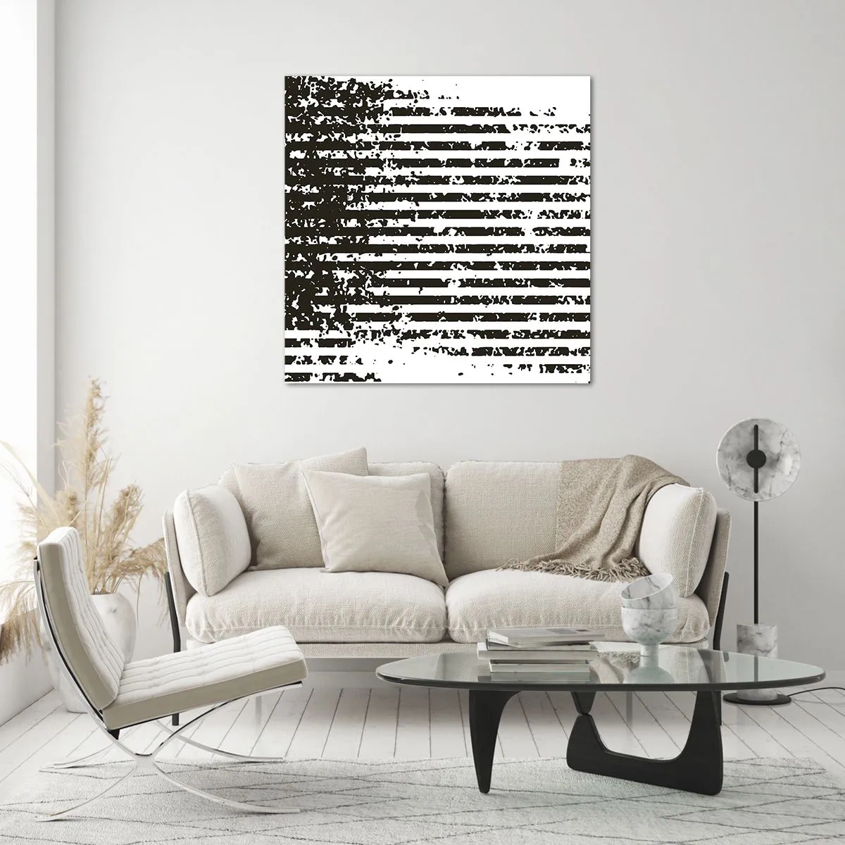 Schilderen op glas - Ritme en ruis - 40x40 cm