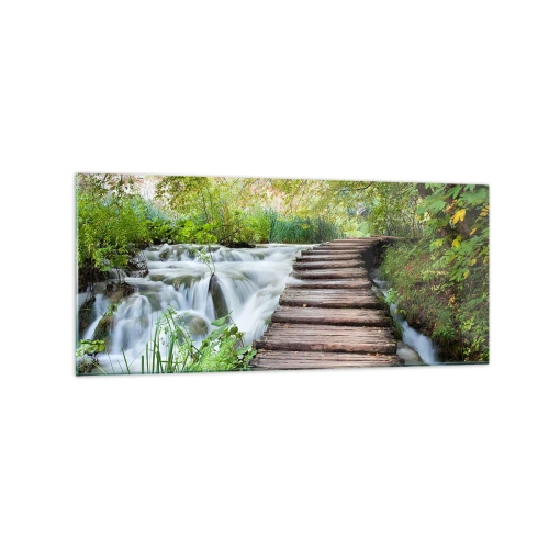 Schilderen op glas - Geen stilstaand water - 120x50 cm