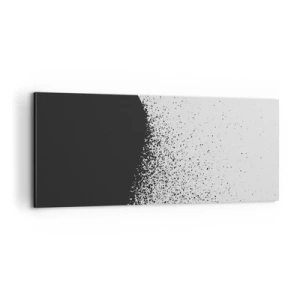 Schilderen op canvas - Beweging van moleculen - 100x40 cm