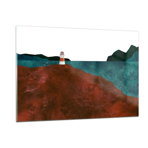 Schilderen op glas - Starend naar de zee - 120x80 cm