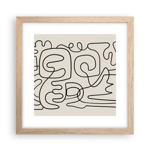 Een poster in een licht eiken lijst - Volg het pad - 30x30 cm