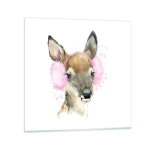 Schilderen op glas - En de vorst is niet langer verschrikkelijk - 70x70 cm