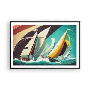 Poster in een zwarte lijst - Met elementen als een broer - 91x61 cm