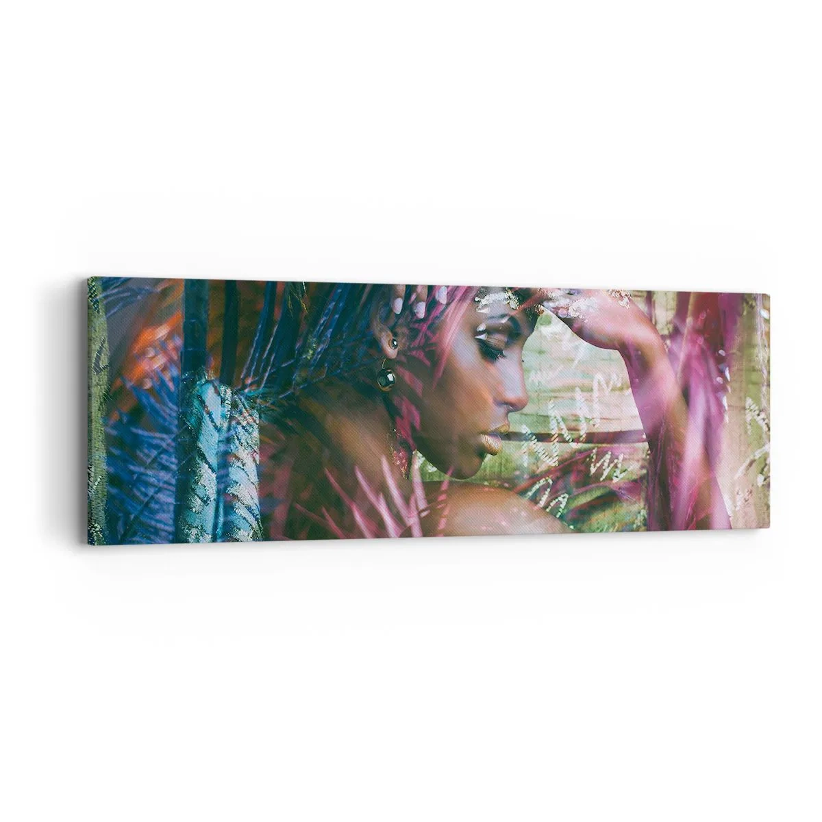 Schilderen op canvas - Moeder Natuur in de jungle - 90x30 cm