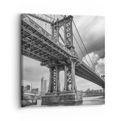 Schilderen op canvas - Naar het hart van de stad - 30x30 cm