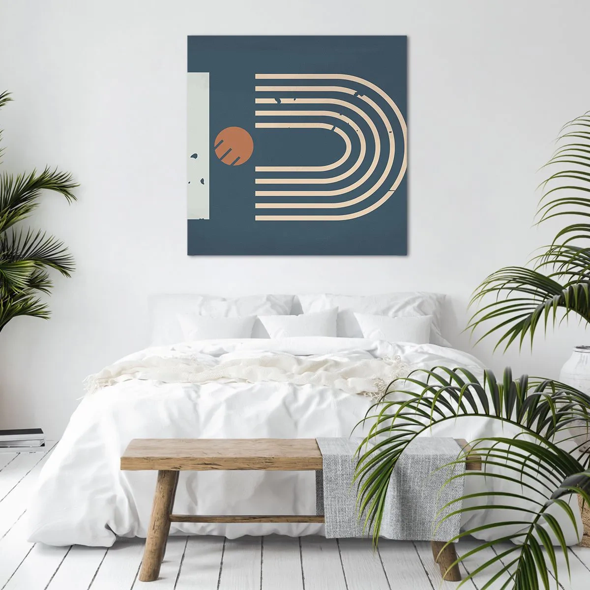 Schilderen op canvas - Geometrie op de granaatappel - 30x30 cm