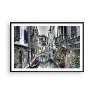 Poster in een zwarte lijst - Eeuwenlang in stille reflectie - 91x61 cm