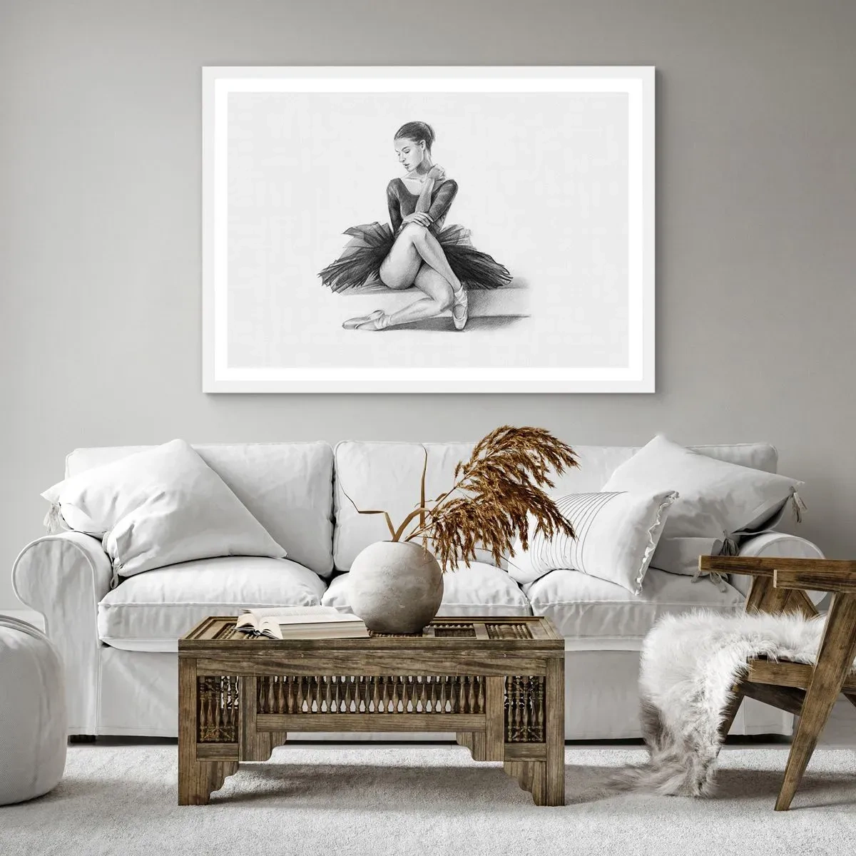 Poster in een witte lijst - Betoverd door de dans - 91x61 cm