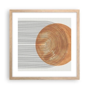 Een poster in een licht eiken lijst - Zonnige compositie - 40x40 cm