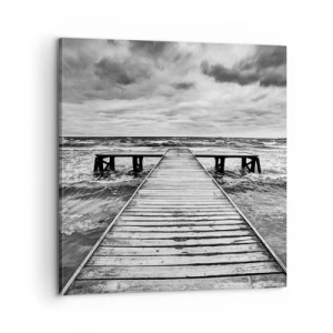 Schilderen op canvas - Ik wacht tot de wind wegjaagt... - 60x60 cm