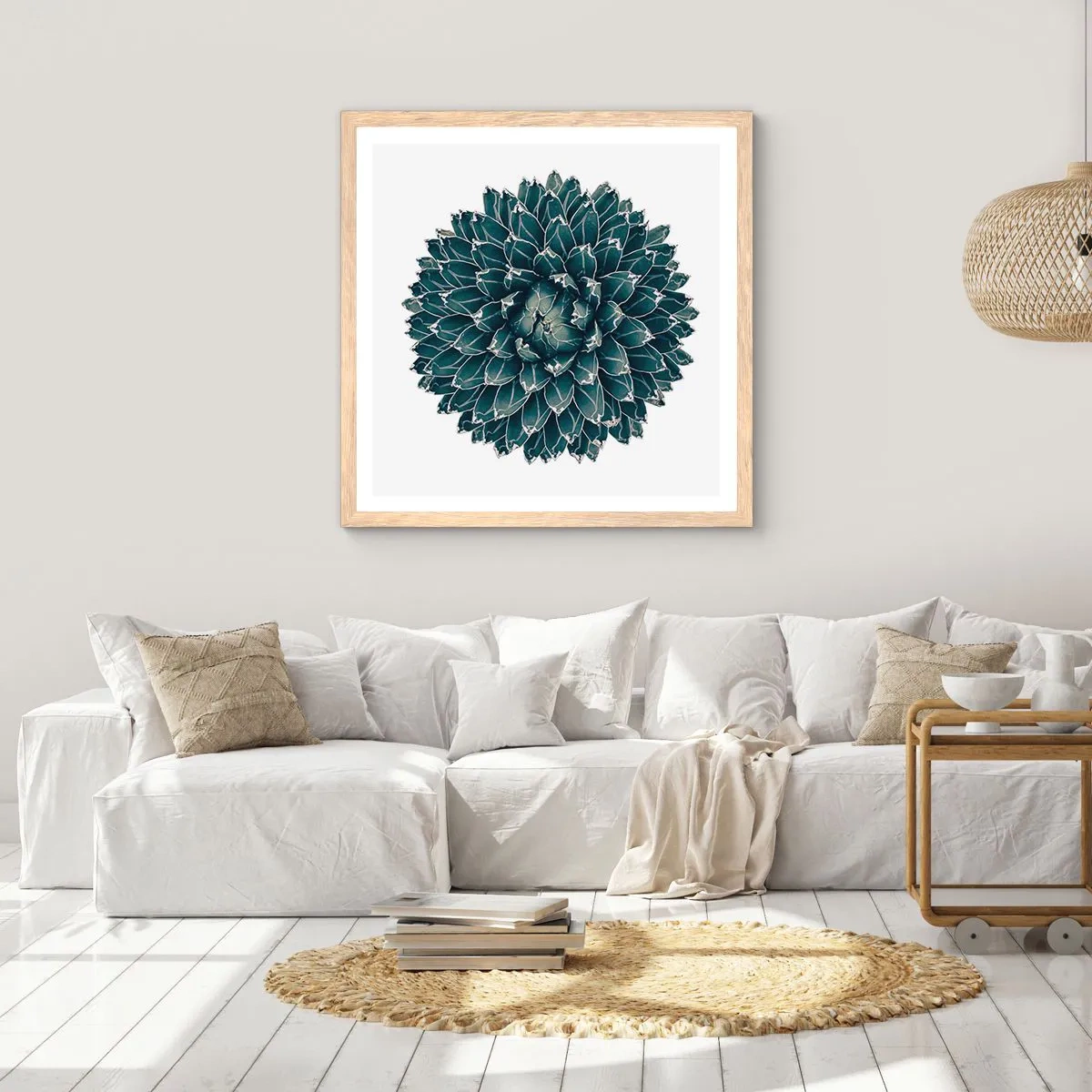 Een poster in een licht eiken lijst - De ster van de woestijn - 40x40 cm