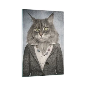 Schilderen op glas - Bontjassen zijn weer in de mode - 80x120 cm