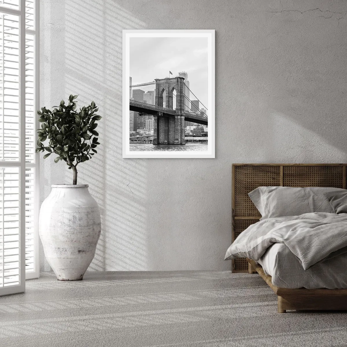 Poster in een witte lijst - New Yorkse sfeer - 70x100 cm