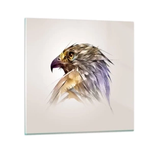 Schilderen op glas - Portret van een krijger - 40x40 cm