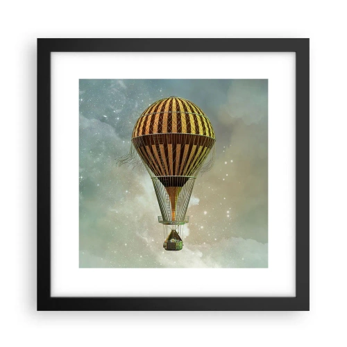 Poster in een zwarte lijst - Baanbrekende vluchten - 30x30 cm