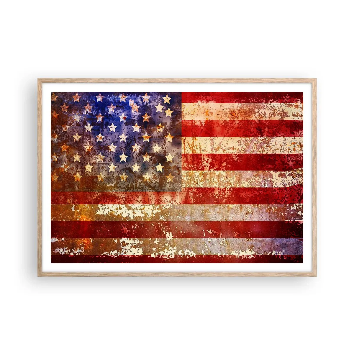 Een poster in een licht eiken lijst - Glorie vervaagt niet - 100x70 cm