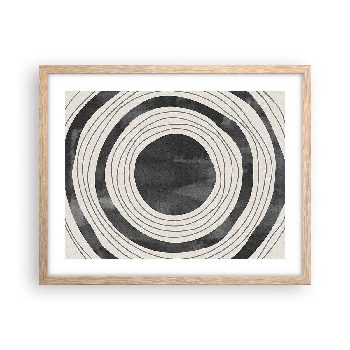 Een poster in een licht eiken lijst - Precies op het punt - 50x40 cm