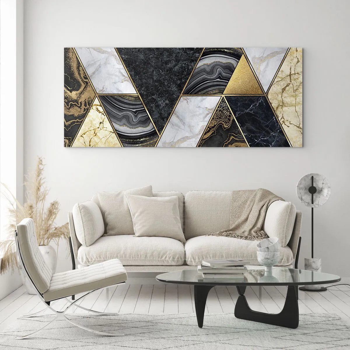 Schilderen op glas - Steen bij steen - 100x40 cm