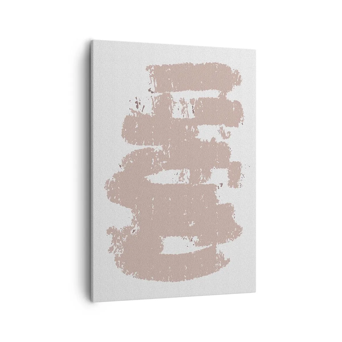 Schilderen op canvas - Abstractie in zachtroze - 50x70 cm