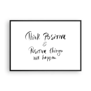 Poster in een zwarte lijst - Hoe leef je het leven? - 100x70 cm