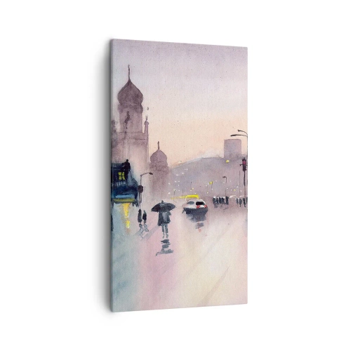 Schilderen op canvas - In de regenachtige nevel - 45x80 cm