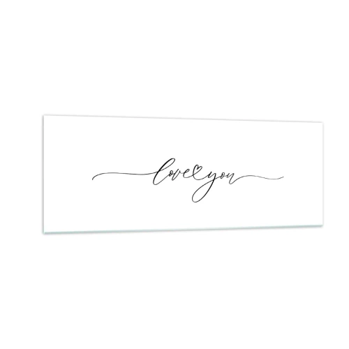 Schilderen op glas - Zwart op wit - 140x50 cm