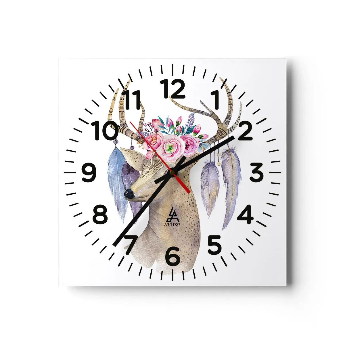 Wandklok - Klok - Zielgids - zachtaardig, onschuldig - 40x40 cm