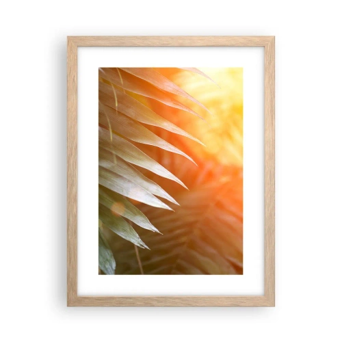 Een poster in een licht eiken lijst - Ochtend in de jungle - 30x40 cm
