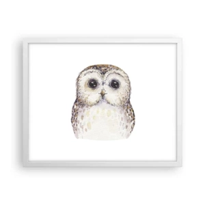 Poster in een witte lijst - Kijk in mijn ogen - 50x40 cm