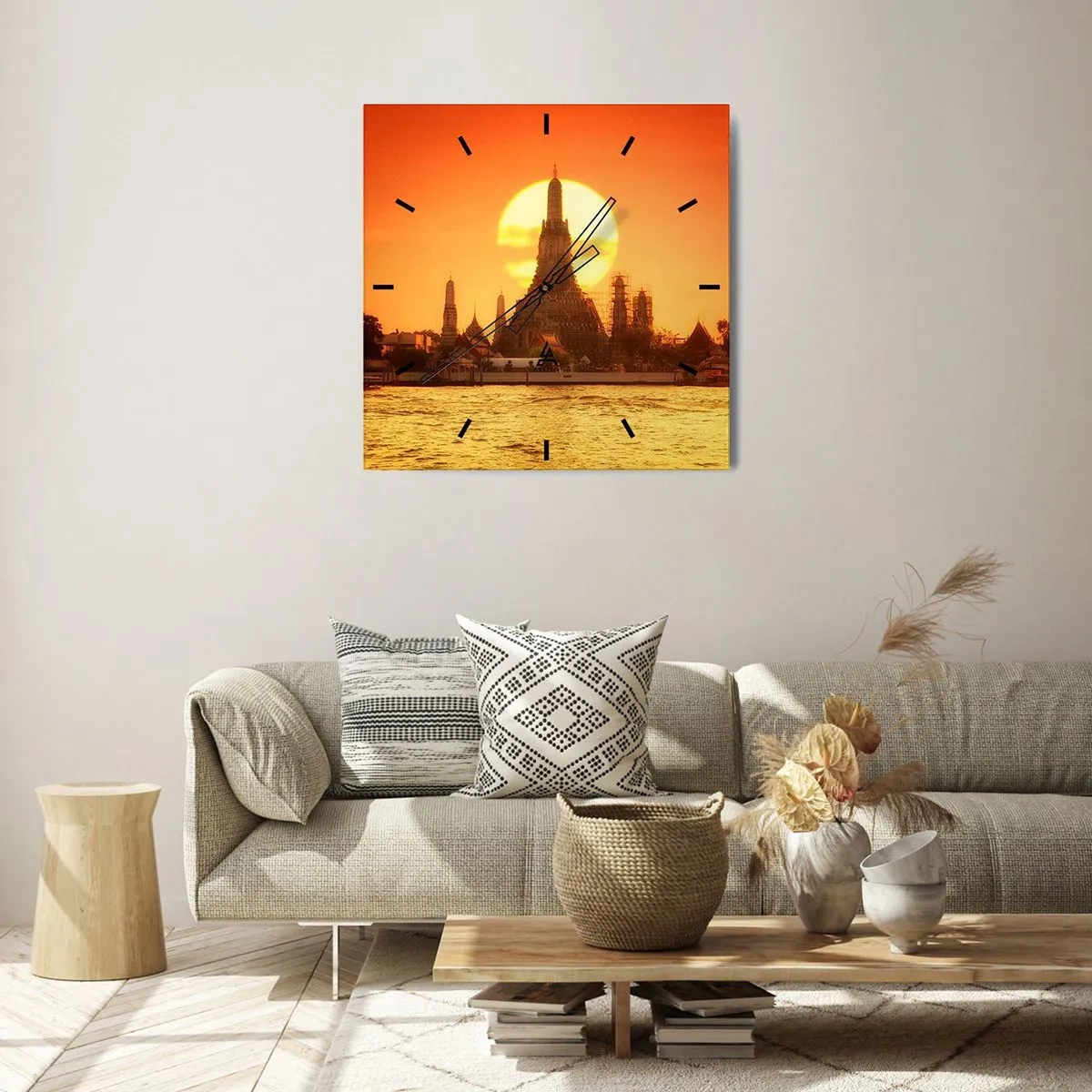 Wandklok - Klok - Naar de zon, altijd naar de zon toe - 40x40 cm